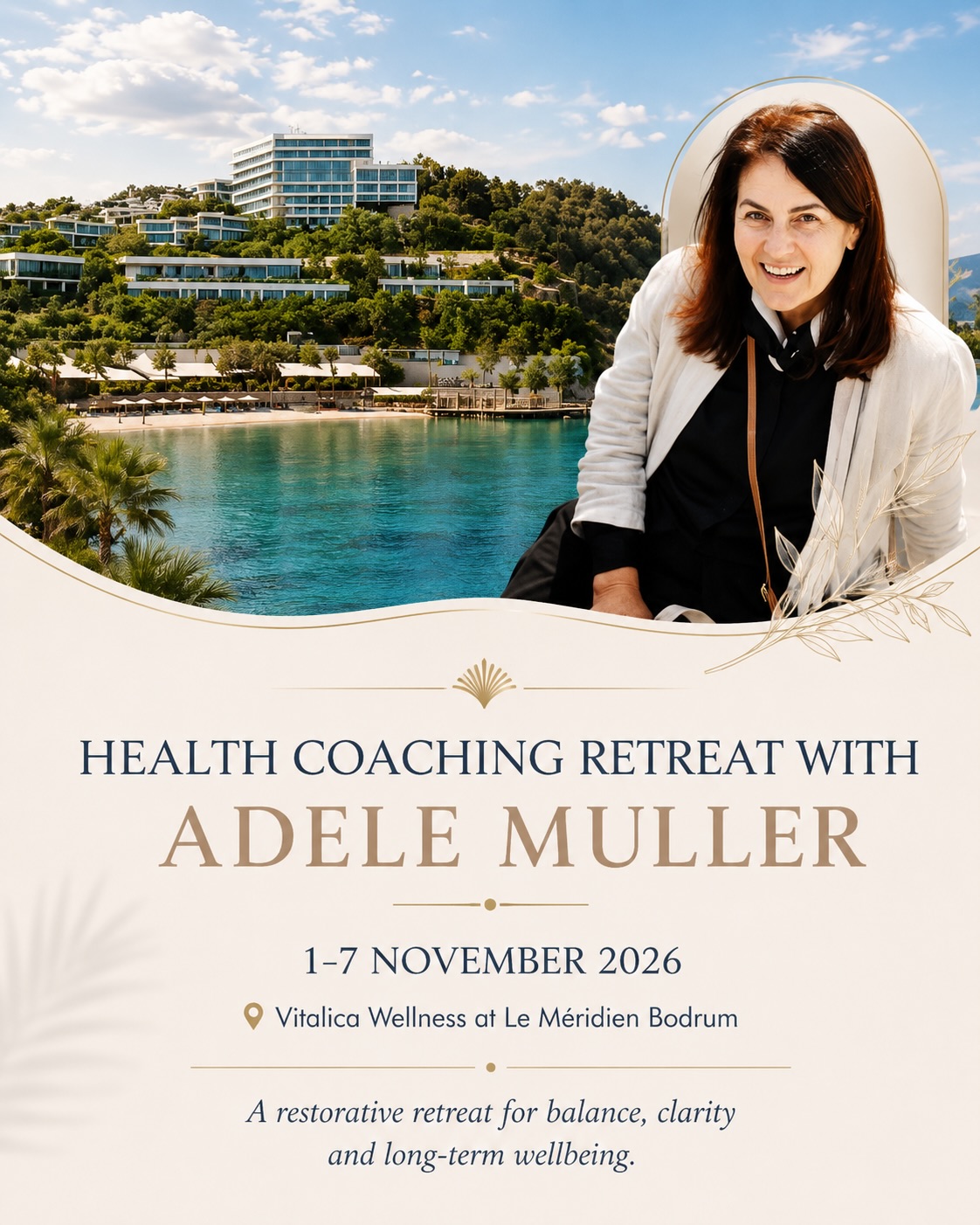 Adele Muller — Sağlık Koçluğu Retreati Etkinlik afişi