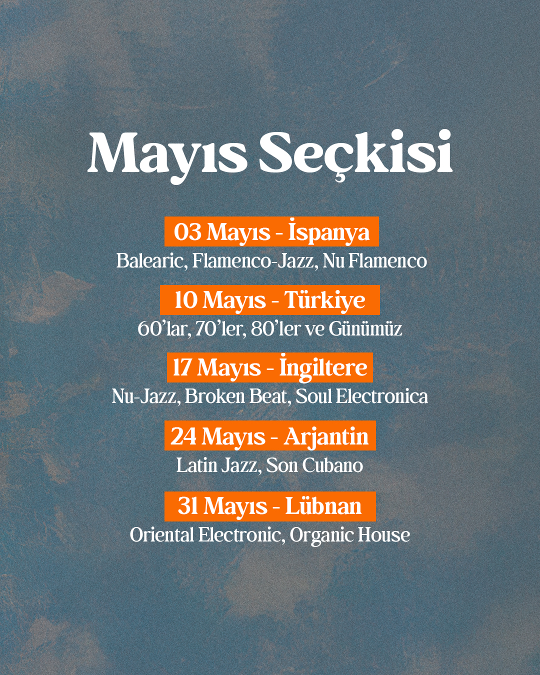 Mayıs Seçkisi — Arjantin Etkinlik afişi