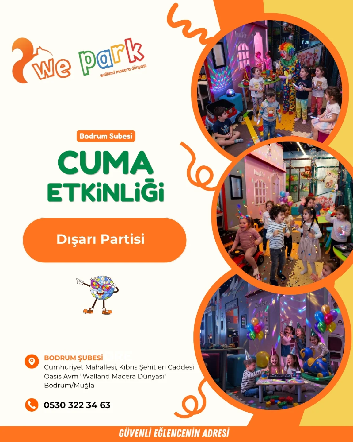Çocuk Disko Partisi Etkinlik afişi