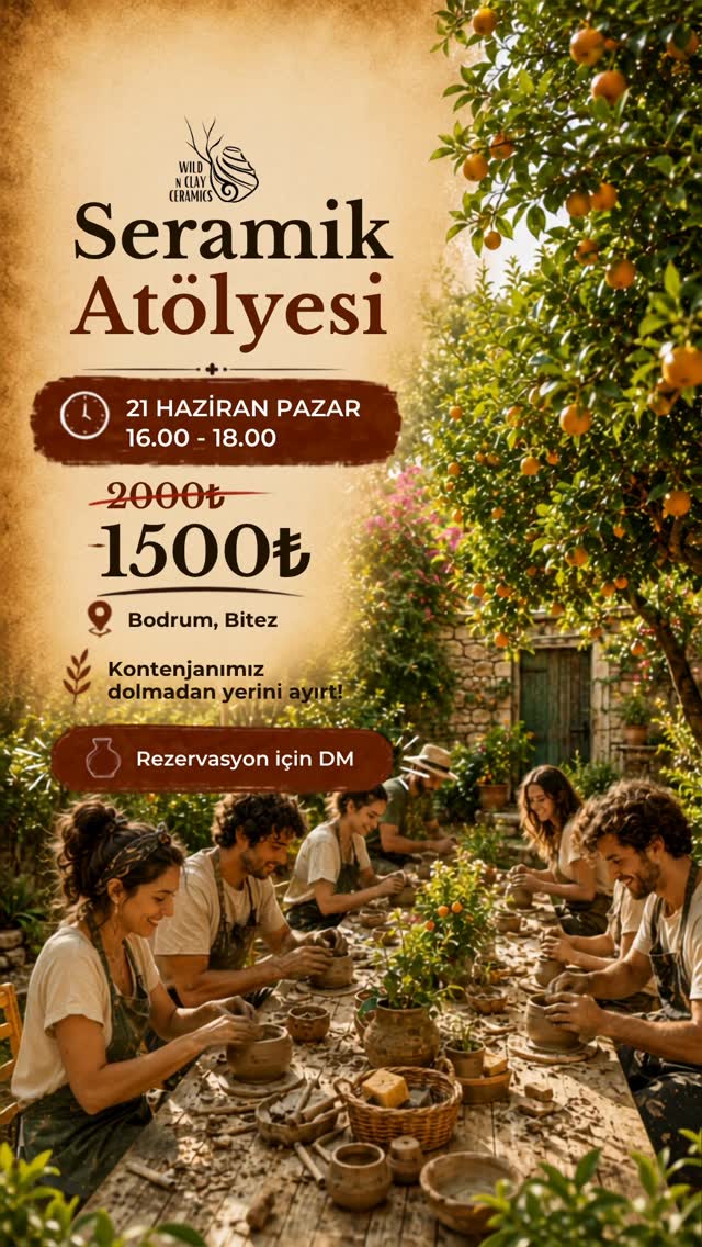 Seramik Atölyesi Etkinlik afişi