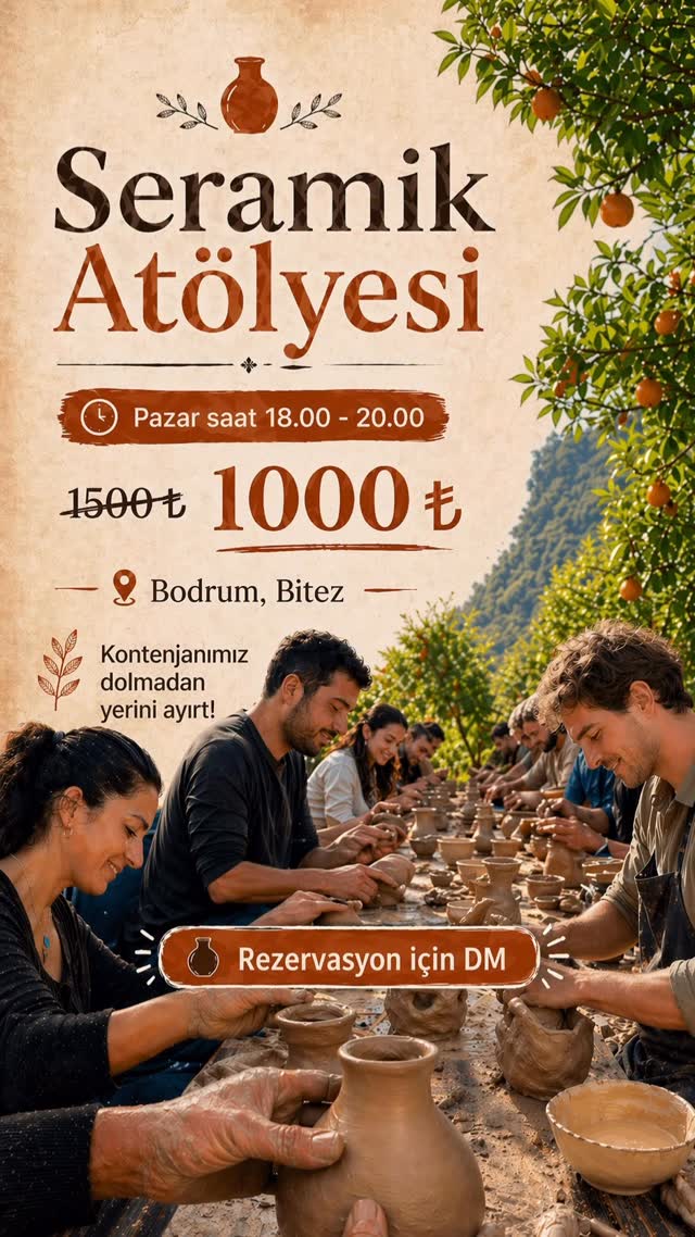 Seramik Atölyesi Etkinlik afişi