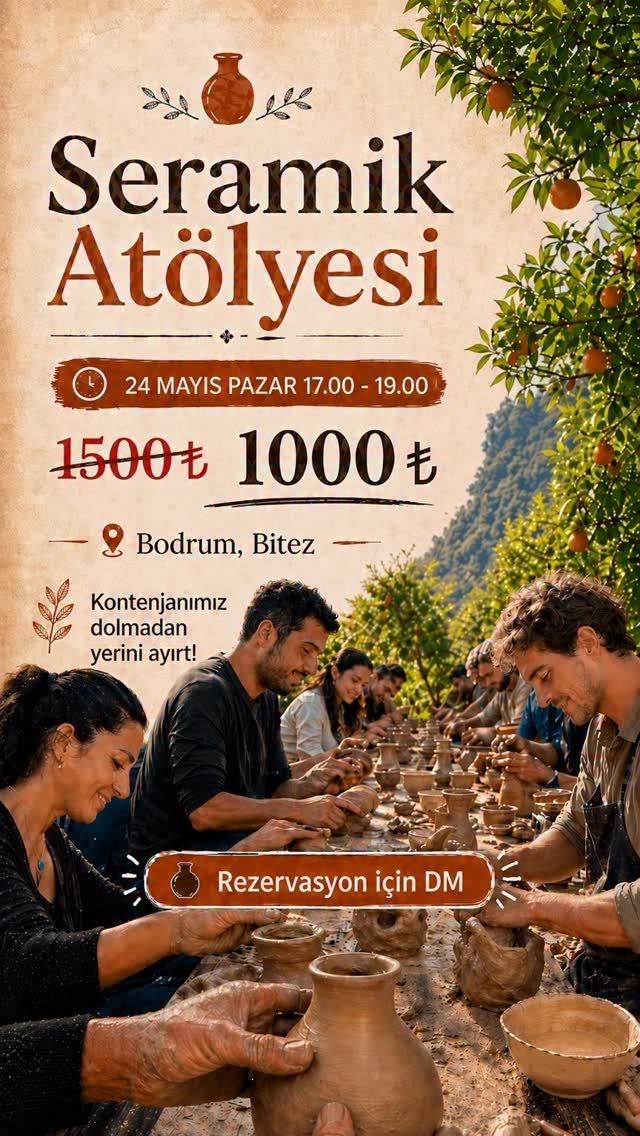 Seramik Atölyesi Etkinlik afişi