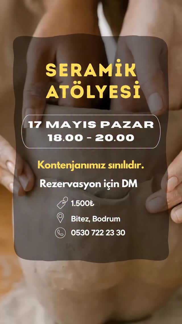 Seramik Atölyesi Etkinlik afişi