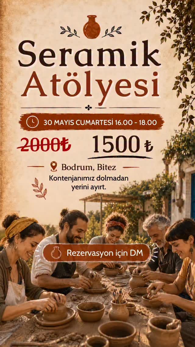Seramik Atölyesi Etkinlik afişi