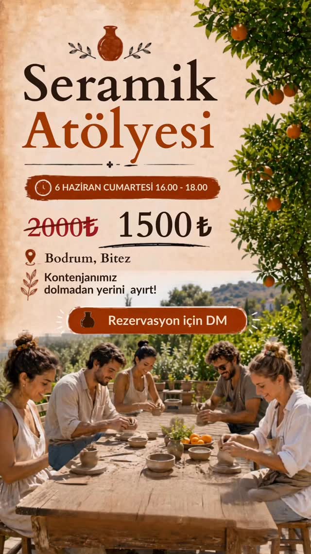 Seramik Atölyesi Etkinlik afişi