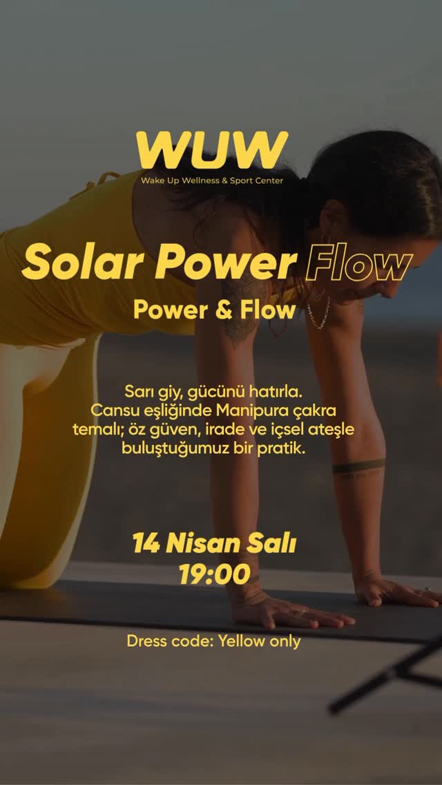 Solar Power Flow — Cansu Etkinlik afişi