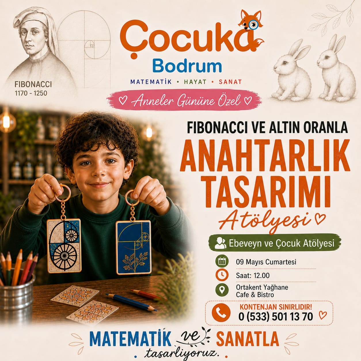 Fibonacci ve Altın Oran Anahtarlık Tasarımı Atölyesi Etkinlik afişi