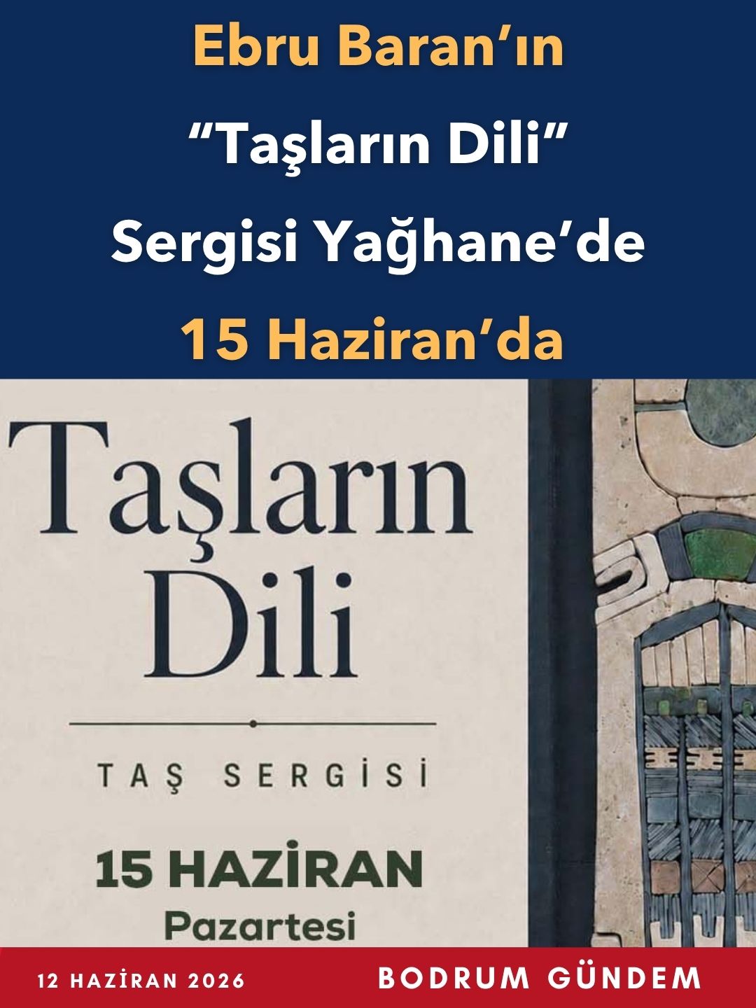Ebru Baran — Taşların Dili Etkinlik afişi