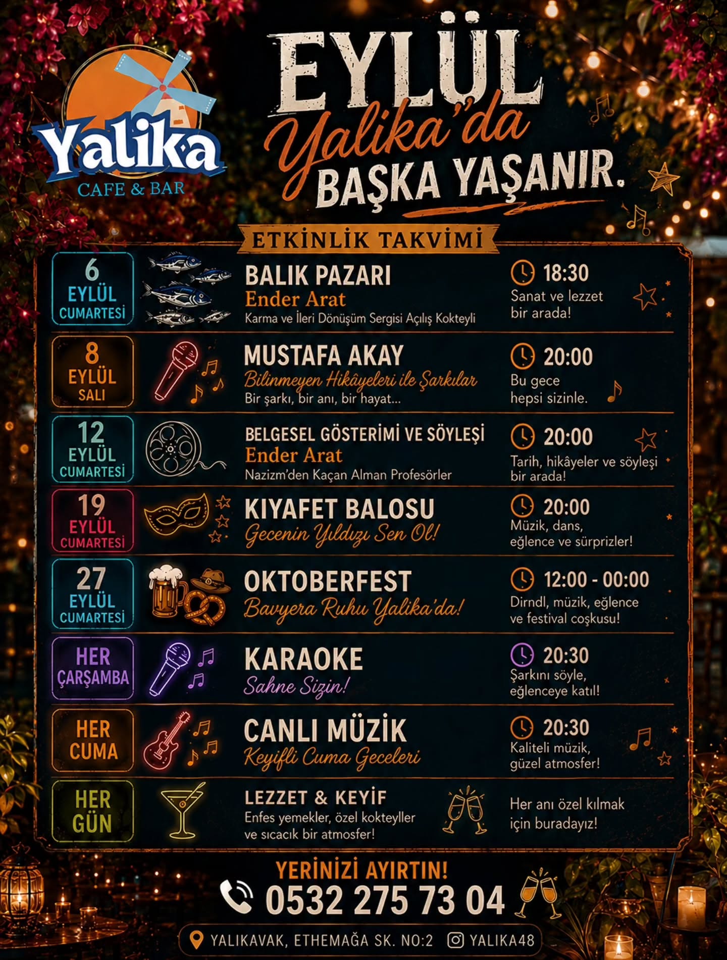 Başka Yaşanır — September Programm
