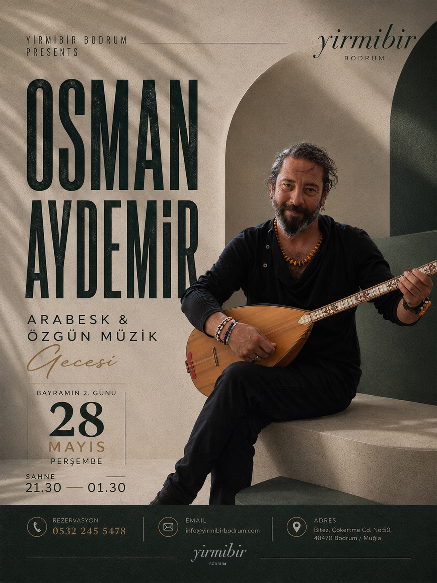 Osman Aydemir - Arabesk & Özgün Müzik Gecesi Etkinlik afişi