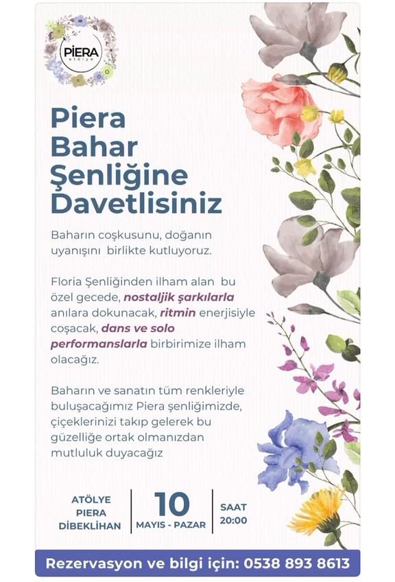 Piera Bahar Şenliği Etkinlik afişi