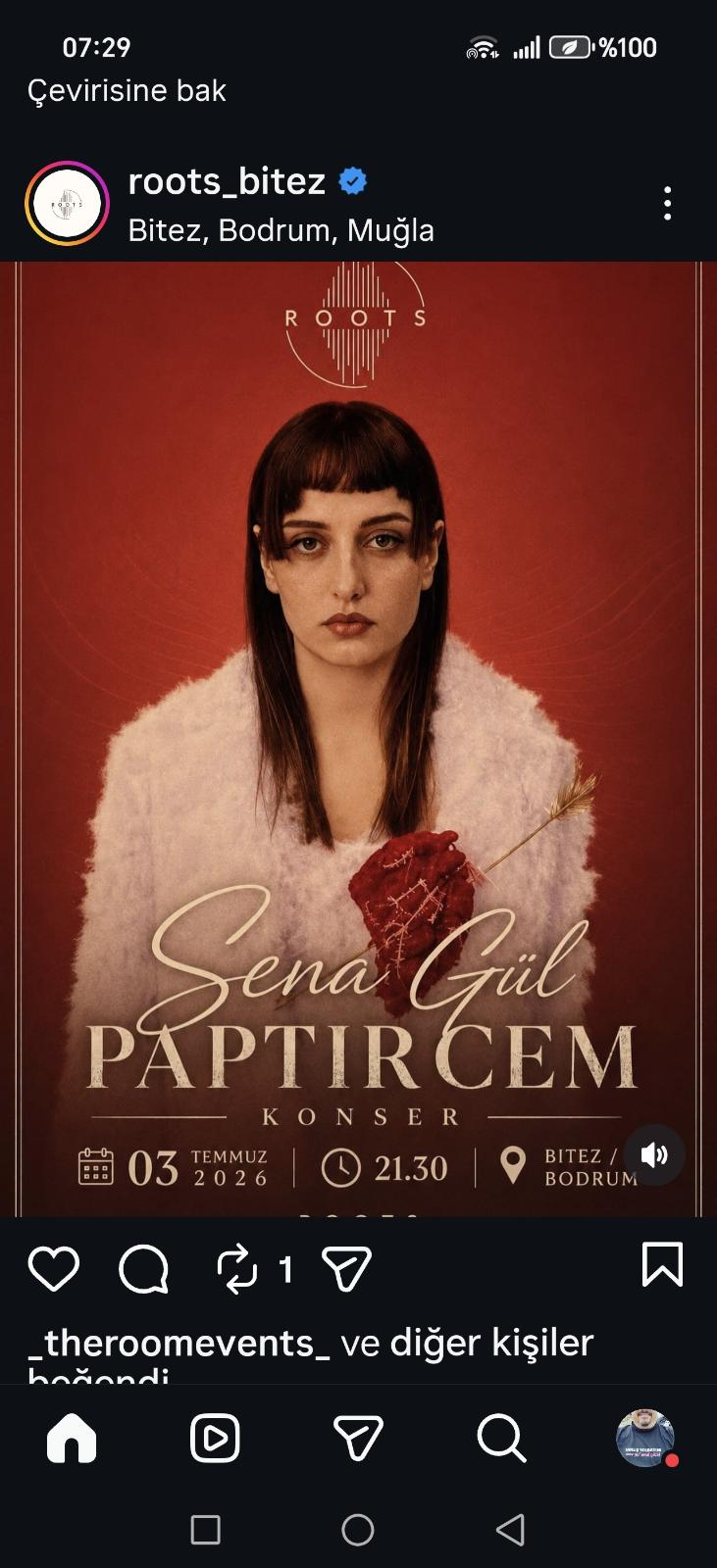 Sena Gül — Paptırcem Konser Etkinlik afişi