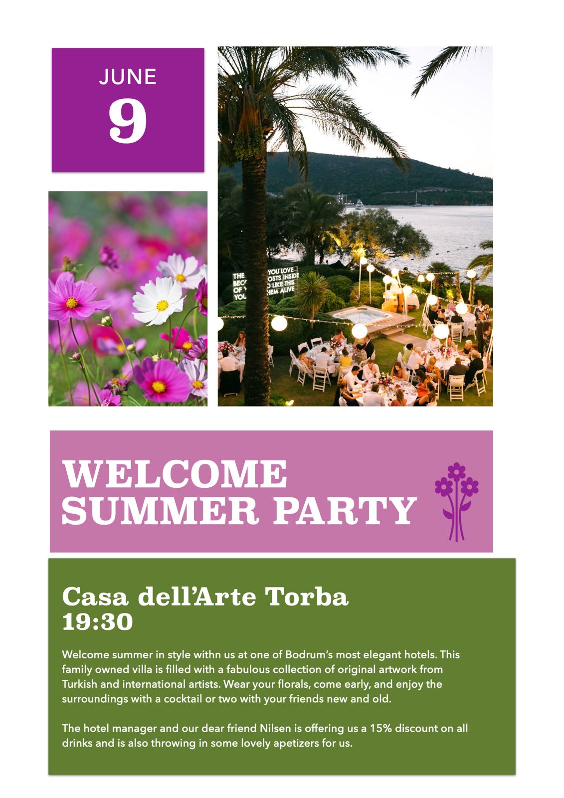 Welcome Summer Party — Casa dell’Arte Torba Etkinlik afişi