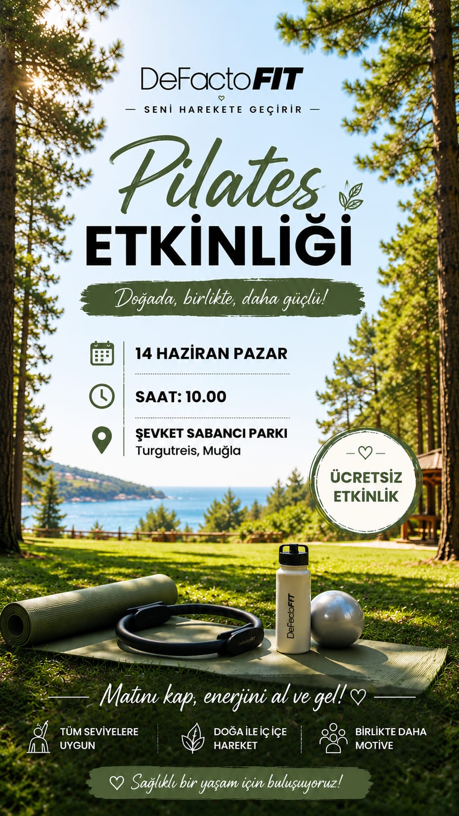 Pilates Etkinliği Etkinlik afişi